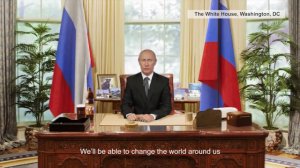 Новогоднее обращение Владимира Путина 2015 из Белого дома.