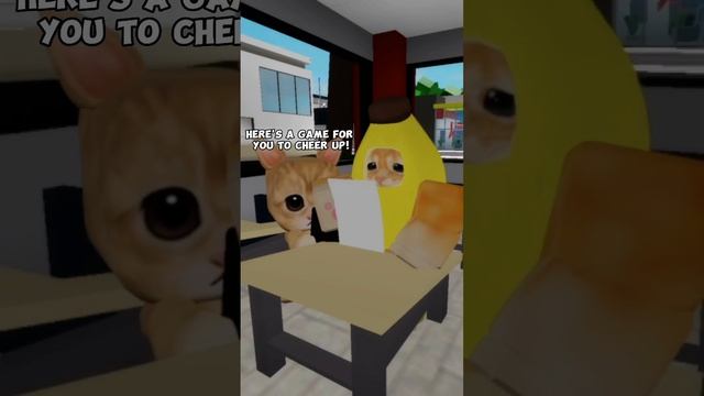 Banana Cat failed exams ? #eggy4u #eggyparty #eggtertainment #bananacat #roblox #elgato #shorts