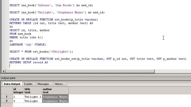 PostgreSQL tutorial - functions (Lesson 8) смотреть онлайн