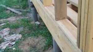 каркас веранды-крыльца закончен