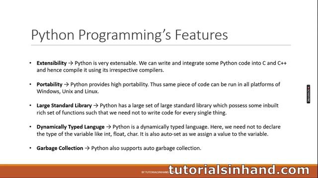 Key Features in Python | features of python programming language #pythontutorial #python