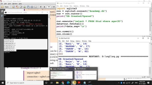 +2 CS Python Part 59 SQL SELECT command DISTINCT WHERE ORDER BY GROUP BY & HAVING Clauses in Python