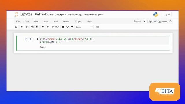 Negative Indexing In Python | Indexing in List | List Data Type | Data Type