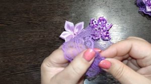 Резинки для волос из лент.