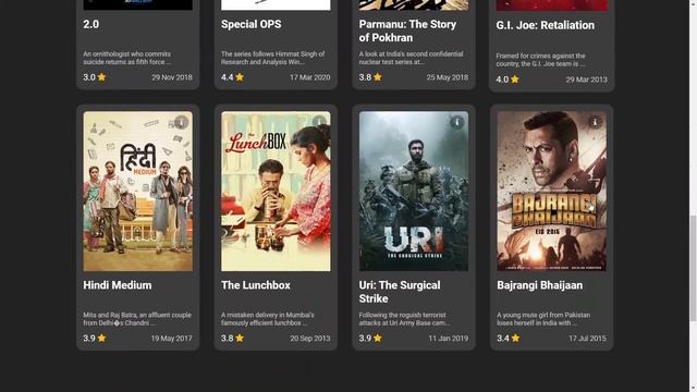 Movie Website Trailer with HTML CSS & JavaScript | BollyDB | WEB DEV | Frontend Project | JavaScrip