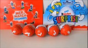 5 Киндер Сюрприз Яиц Смурфики 2 Игрушки 5 Kinder Surprise Eggs The Smurfs 2 Toys