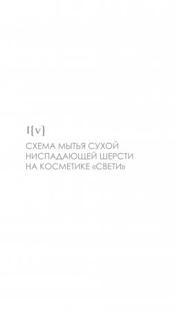 Схема мытья сухой ниспадающей шерсти на косметике «Свети»