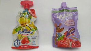 Обзор упаковки йогуртов ТМ Растишка и Чудо детки