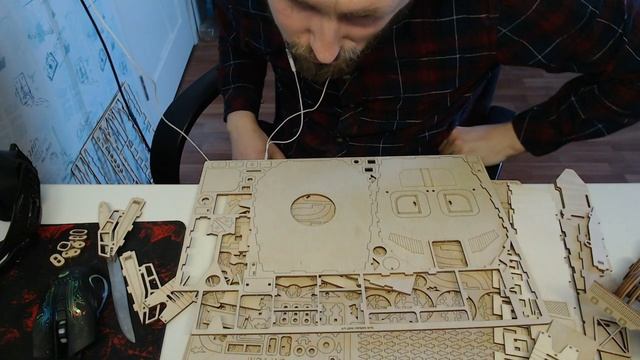 3D Конструктор из дерева / Танк Кайман / Полная сборка