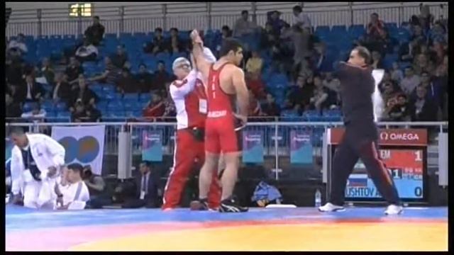 Ghasem Rezaei (IRI) vs Aslanbek Khushtov (RUS) 96kg - 2011 London Test Event смотреть онлайн