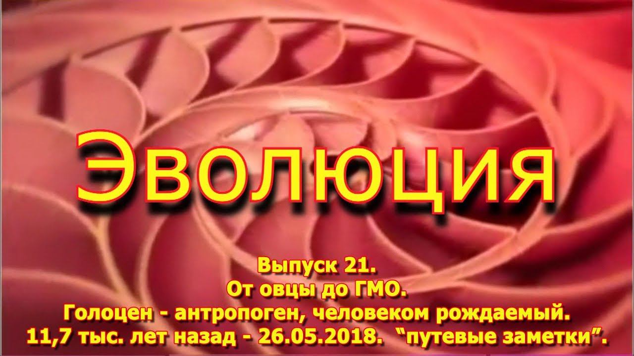 От овцы до ГМО. Голоцен - антропоген, человеком рождаемый. 11,7 тыс. лет назад