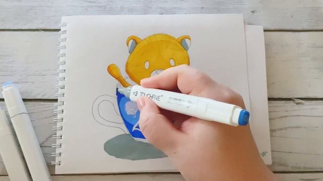 Как нарисовать тигра символ на Новый Год 2022. Рисуем открытку к Новому году. Рисуем вместе смотреть онлайн