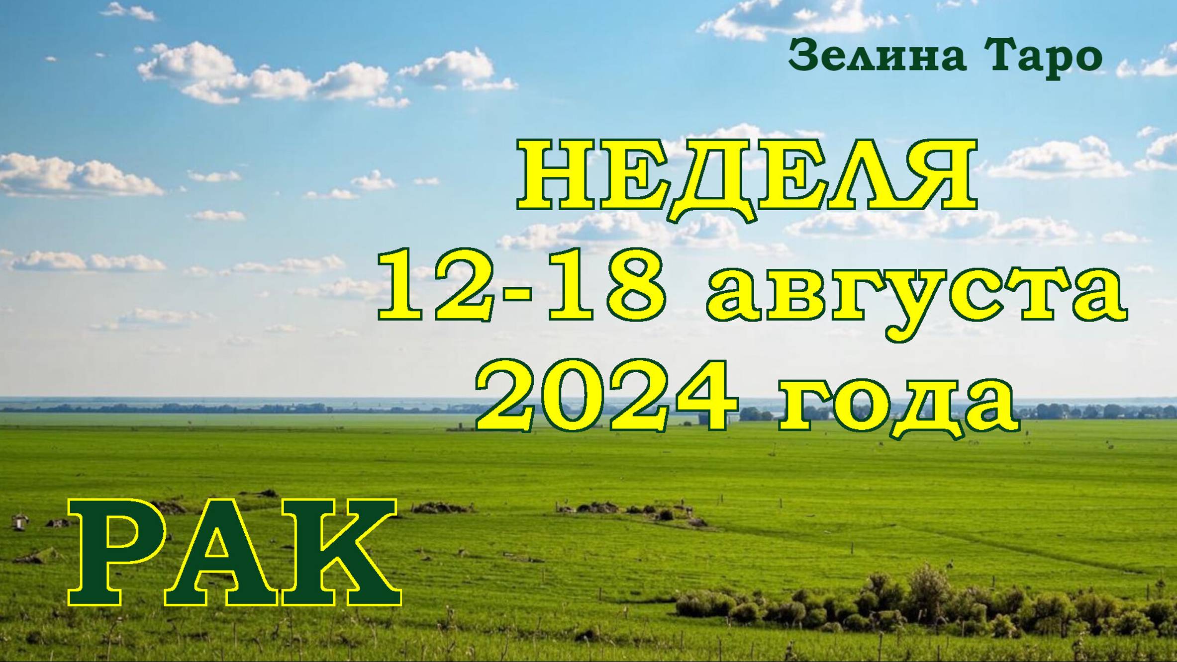 РАК | ТАРО прогноз на неделю с 12 по 18 августа 2024 года