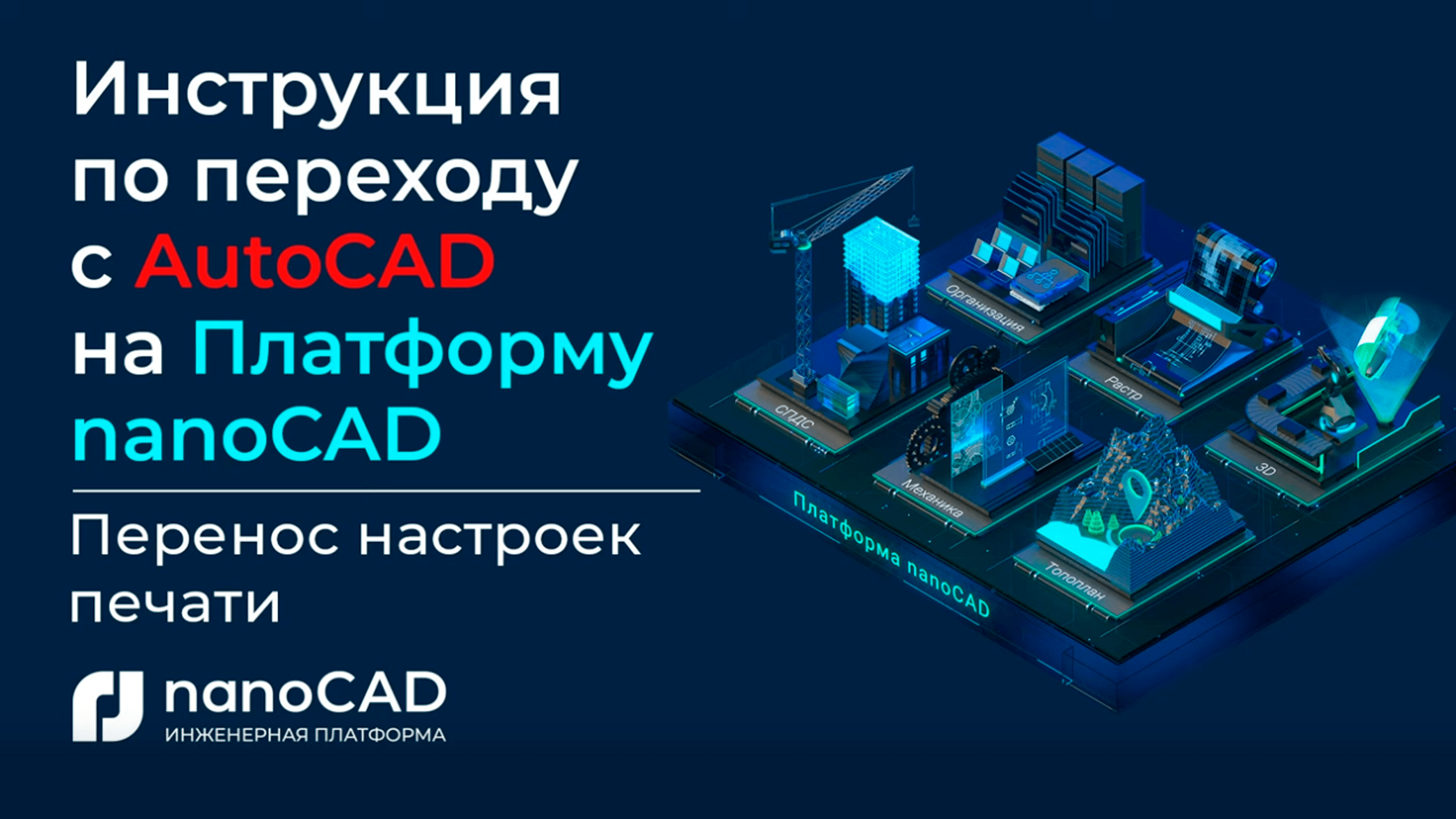 Инструкция по переходу с AutoCAD на nanoCAD | Перенос настроек печати | С автокад на нанокад