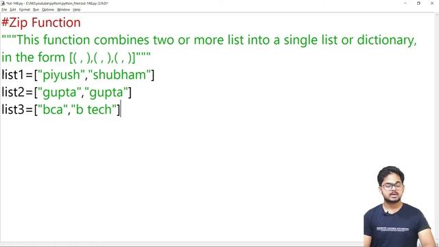 Zip Function In Python In Hindi | Python Course In Hindi | Tutorial 148
