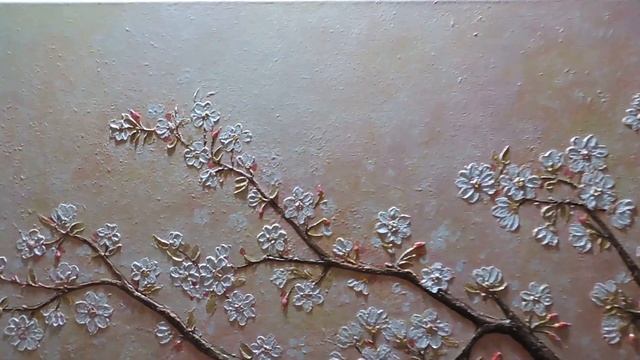 Рельефная картина"Ветка сакуры"