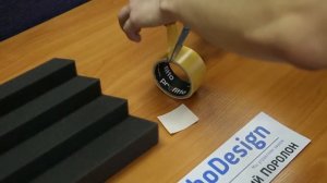 Монтаж с помощью двухсторонней клеящей ленты