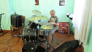 Smells Like Teen Spirit - Nirvana - Drum Cover   - маленький барабанщик Даниил Варфоломеев