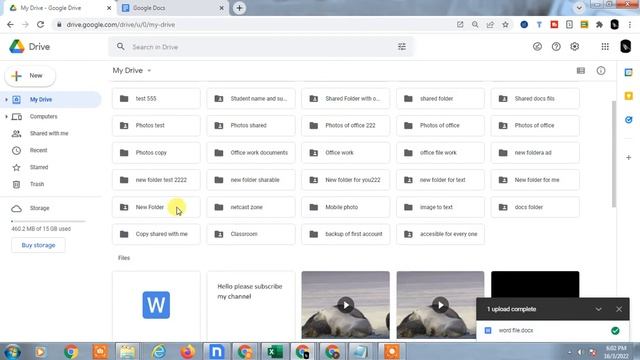 How to upload a document to google docs?