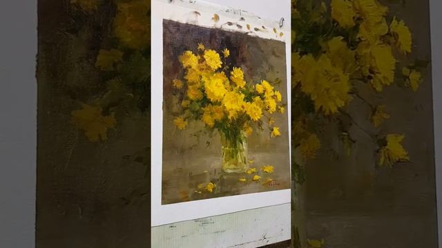 Gorgeous Flowers In Oil On Canvas