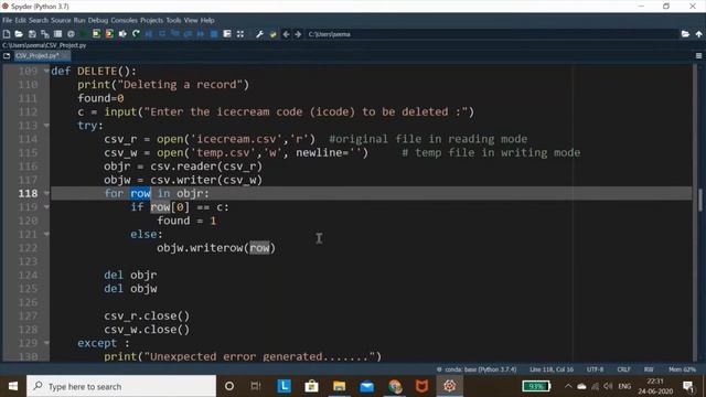 Project Development in Python | CSV File | Part 4
