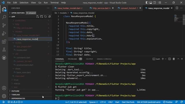 Visual Studio Code (Flutter - Dart) Simple Get X HTTP смотреть онлайн