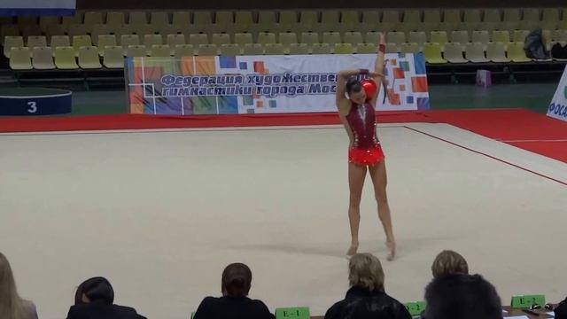 Александра Юрикова, мяч. ЧМ по художественной гимнастике на "Лавочкина".Финал,март 2015 смотреть онлайн