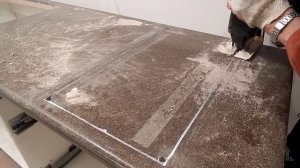 Установка варочной панели в каменную столешницу