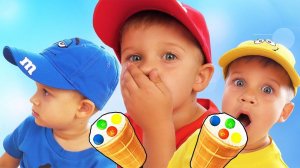 Bad Kid Steals Ice Cream IRL Kids Learn Colors with Johny Johny Yes Papa Nursery Rhymes for children