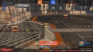 rocket league - гол с вбрасывания с добиванием_