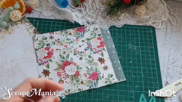 #SM_спТеплыеОткрытки #ScrapMania_tm Мастер-класс Новогодние открытки