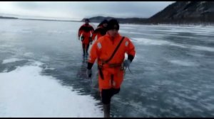 2019 04 03 Подрывы льдана реке Амур  в районе села Ушаково Шимановского района Амурской области