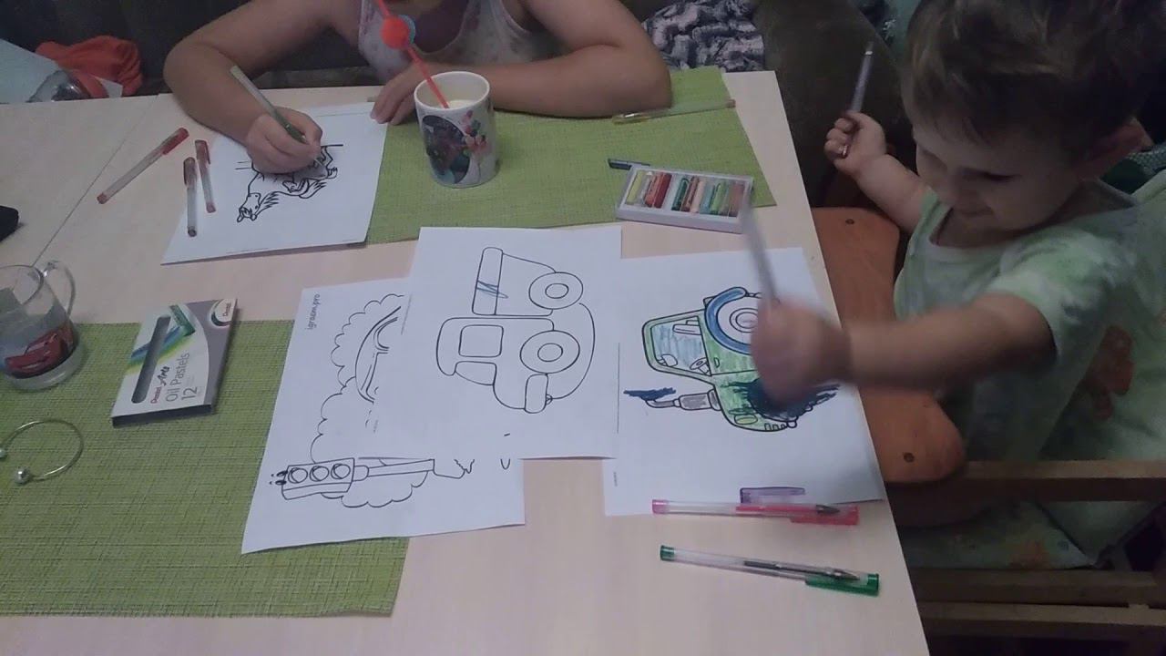 Вечерние коллективные раскраски смотреть онлайн