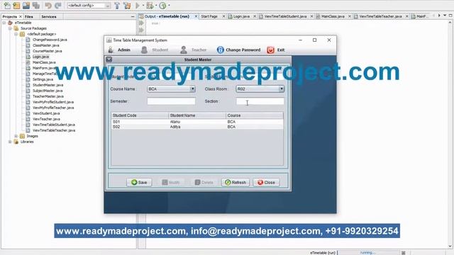 JAVA Time Table Generation System - JAVA, MySQL, NetBeans, Installation and Working Demo Video смотреть онлайн