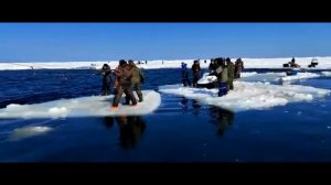 Утопил снегоход. Рыбалка Сахалина.