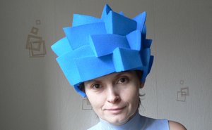 Шапочка-маска из поролона для костюма фиксика Нолика