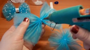 Бантик из фатина МК , The bow is made of tulle MK ,Arco de tul MK , Бант бири фатина МК ,