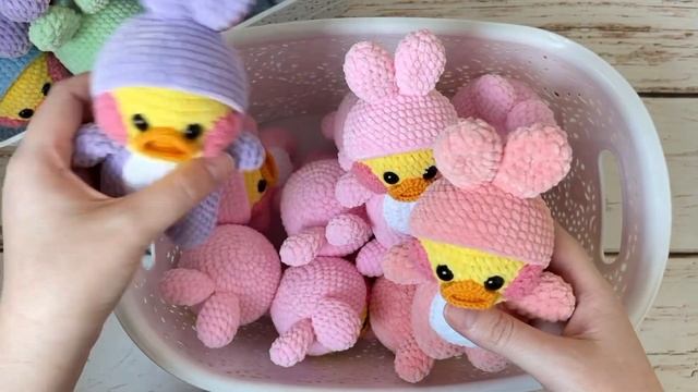 Вязовлог / Пробую новую пряжу / Снова куча уточек / Вязаные игрушки амигуруми