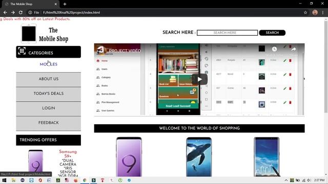 Html Free Project ||The Mobile Shop || with source code