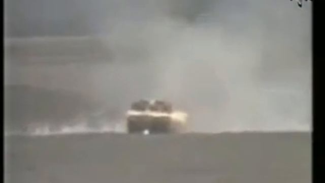 Кумулятивный снаряд в действии