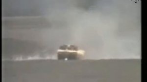 Кумулятивный снаряд в действии