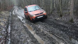 Грязевые покрышки на Калину. Сравнение MT резины с зимней в болоте