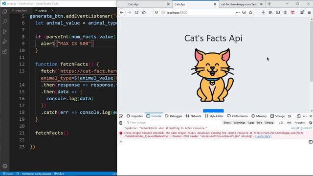 JavaScript API Tutorial : Cat facts app with fetch API ? (2020) смотреть онлайн