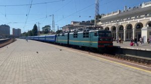 ВЛ60ПК и прибытие других поездов на станцию Одесса-Главная. Встречают с музыкой!