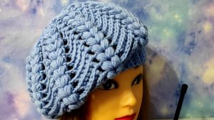 ВЕСЕННИЙ БЕРЕТ КРЮЧКОМ. Шапочка-берет для начинающих.