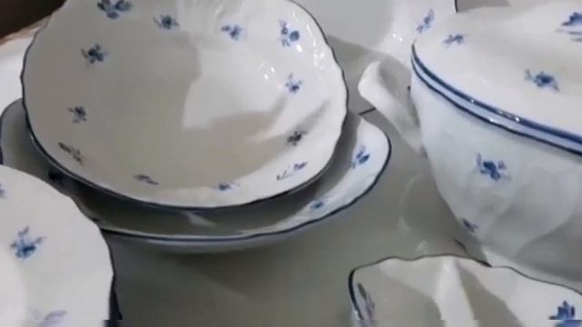 Обзор чайного и столового сервиза "Синие мелкие цветы" Bernadotte