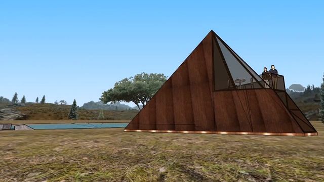 Дом-пирамида SkethUp смотреть онлайн