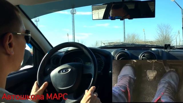 Упражнение эстакада (горка) без ручника. Экзаменационные упражнения на автодроме.
