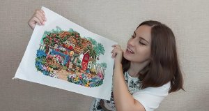 Вышивка крестиком с AliExpress Обзор готовой работы - Вышивка "Дом мечты"