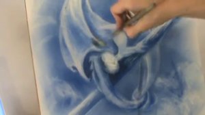 Как нарисовать дракона «сухой кистью» ч.2